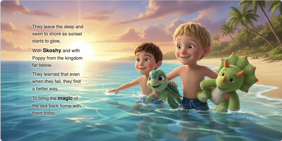 Underwater Treasure Hunt spread preview